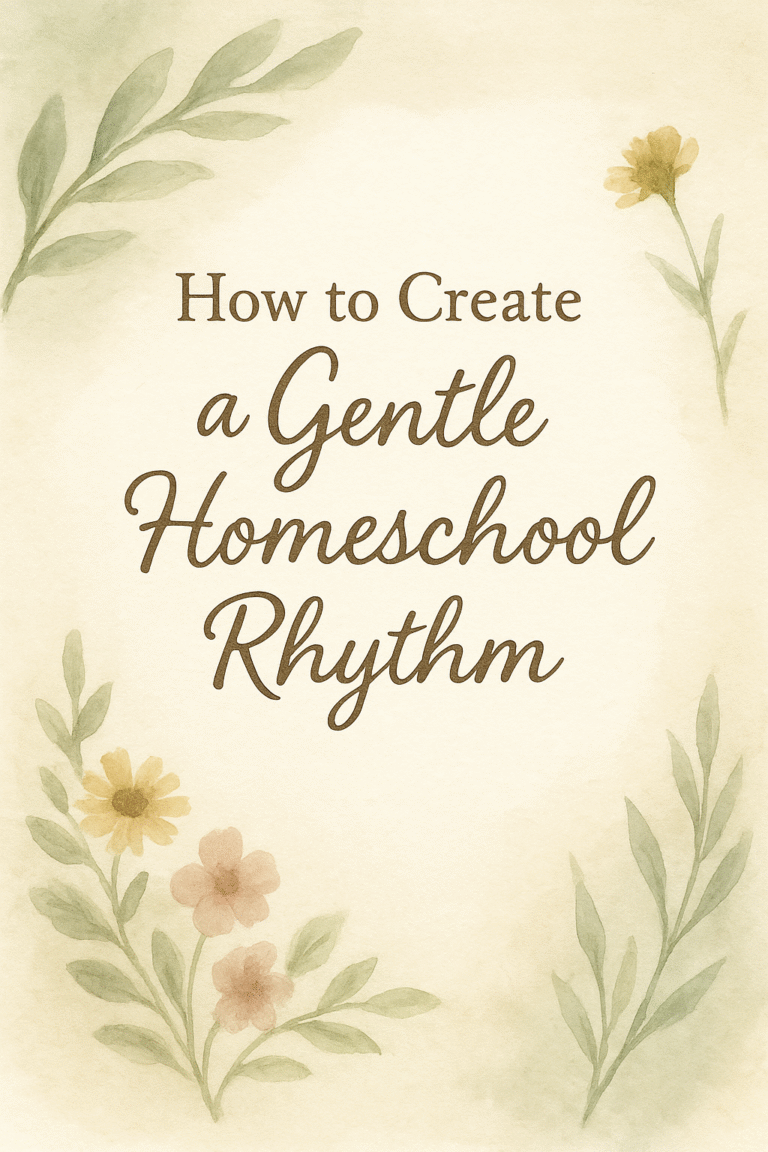 🌼 How to Create a Gentle Homeschool Rhythm