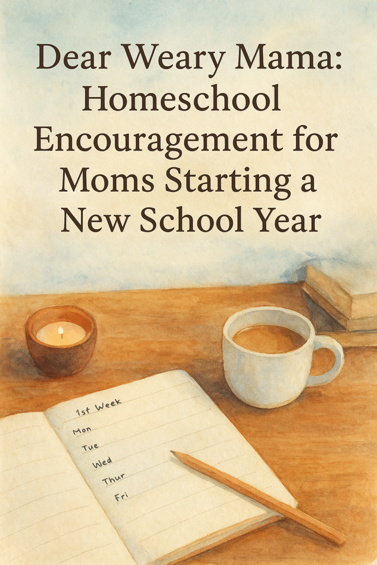 Homeschool Encouragement for Moms Starting a New School Year